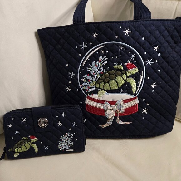Vera Bradley “Seasons Turtle” Tote & Wallet Set – NWT - Picture 1 of 5